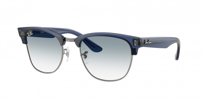 Ray-ban Clubmaster Reverse RBR0504S 670879 Transparent Navy Blue On Gunmetal (Clear Gradient Blue)
