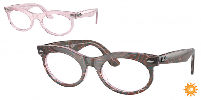 Ray-ban Wayfarer Oval RX2242V 8292 Photo Waves Purple
