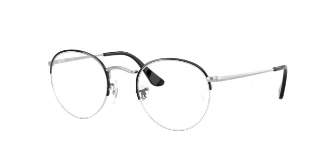 Ray-ban Round Gaze RX3947V 3183 Black On Silver