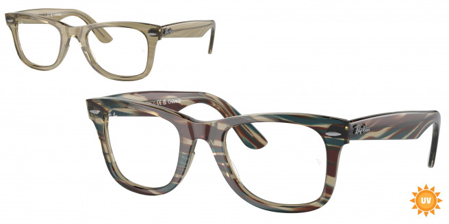 Ray-ban Wayfarer Ease RX4340V 8381 Photo Striped Grey