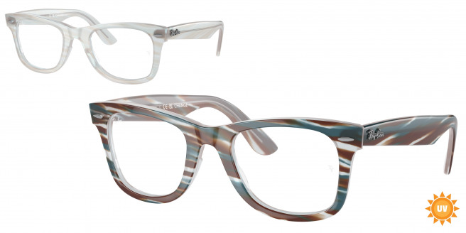 Ray-ban Wayfarer Ease RX4340V 8382 Photo Striped Light Blue