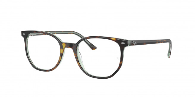 Ray-ban Elliot RX5397 8249 Havana On Transparent Green