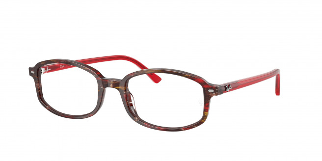 Ray-ban Sam RX5432 8396 Transparent Shade Fantasy Red
