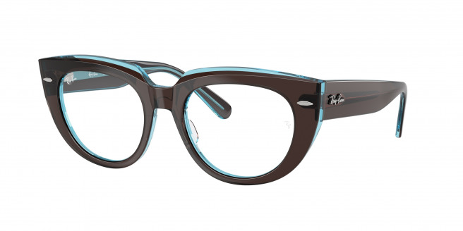 Ray-ban Doreen RX5586 8366 Brown On Transparent Blue