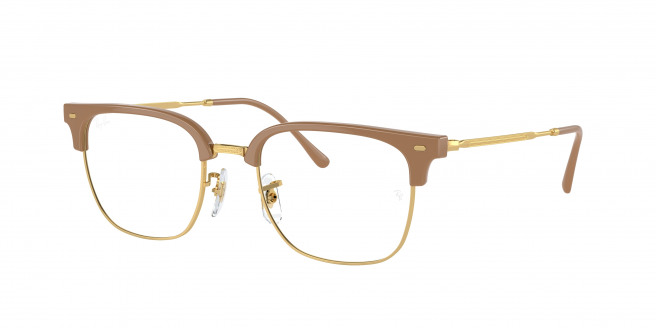 Ray-ban New Clubmaster RX7216 8342 Beige On Gold
