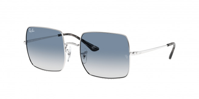 Ray-ban Square RB1971 91493F Silver (clear gradient blue)