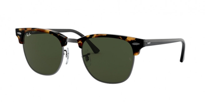 Ray-ban Clubmaster RB3016 1157 Spotted Black Havana (g-15 green)