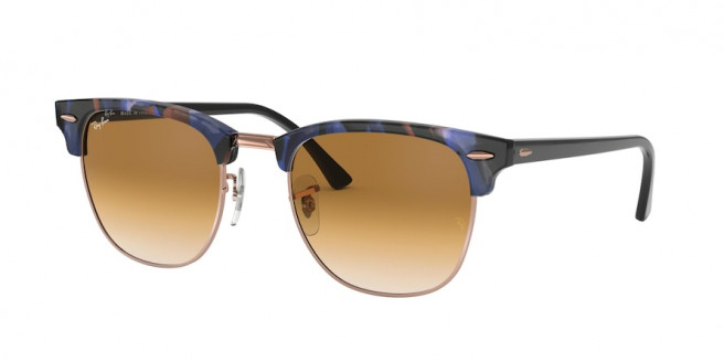 Ray-ban Clubmaster RB3016 125651 Spotted Brown/blue (clear gradient brown)