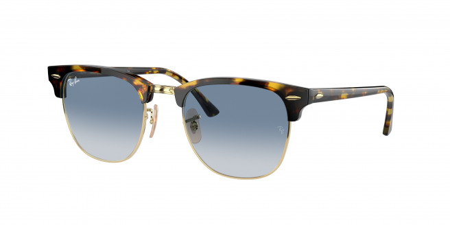 Ray-ban Clubmaster RB3016 13353F Yellow Havana (clear gradient blue)