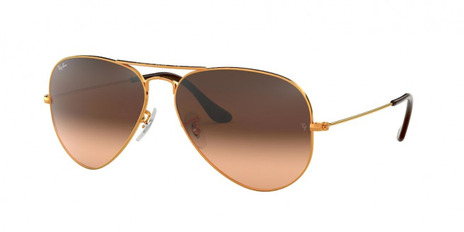 Ray-ban Aviator Large Metal RB3025 9001A5 Light Bronze (pink gradient brown)