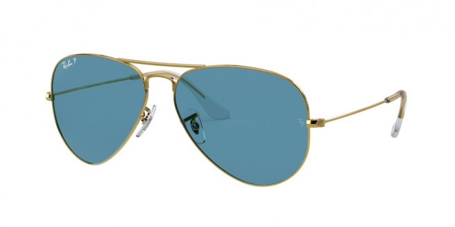 Ray-ban Aviator Large Metal RB3025 9196S2 Legend Gold Polarized (blue)