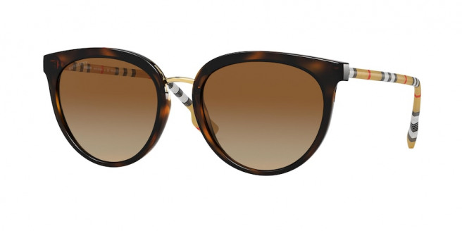 Burberry Willow BE4316 3854T5 Dark Havana Polarized (Polarized Brown Gradient)