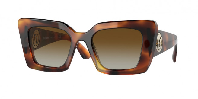 Burberry Daisy BE4344 3316T5 Light Havana Polarized (Polarized Brown Gradient)