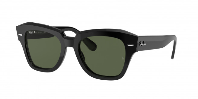 Ray-ban State Street RB2186 901/58 Black Polarized (Polarized Green Classic G-15)