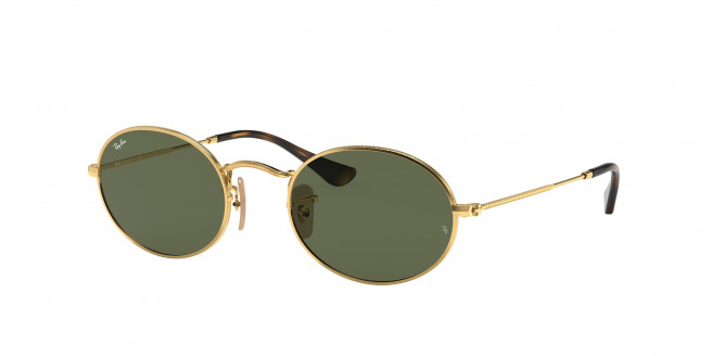 Ray-ban Oval RB3547N 001 Gold (Green Classic G-15)