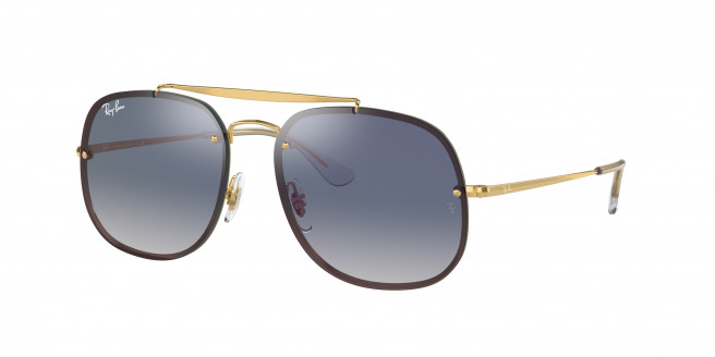 Ray-ban Blaze The General RB3583N 001/X0 Gold (Blue Gradient Mirror)