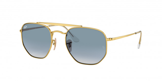 Ray-ban The Marshal RB3648 001/3F Gold (Light Blue Gradient)