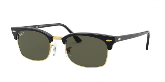 Ray-ban Clubmaster Square RB3916 130358 Black Polarized (Polarized Green Classic G-15)