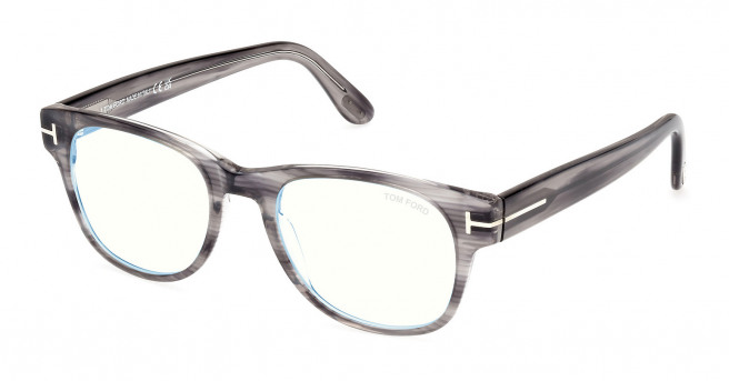 Tom Ford  FT5898-B 020 Grey/striped / Shiny Grey