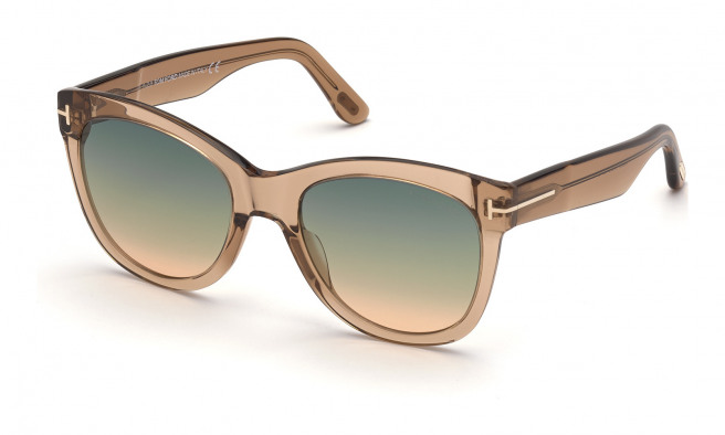 Tom Ford Wallace FT0870 45P Shiny Light Brown / Gradient Green