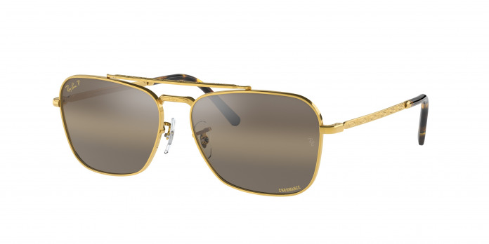 Ray-ban New Caravan RB3636 9196G5 Gold Polarized (Polar Clear Gradient Dark Brown)