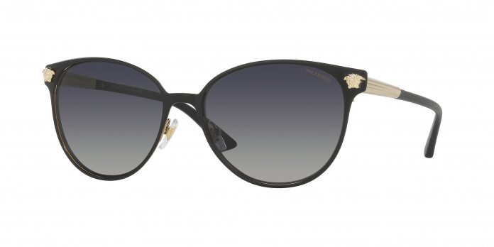 Versace  VE2168 1377T3 Black/pale Gold Polarized (Grey Gradient)