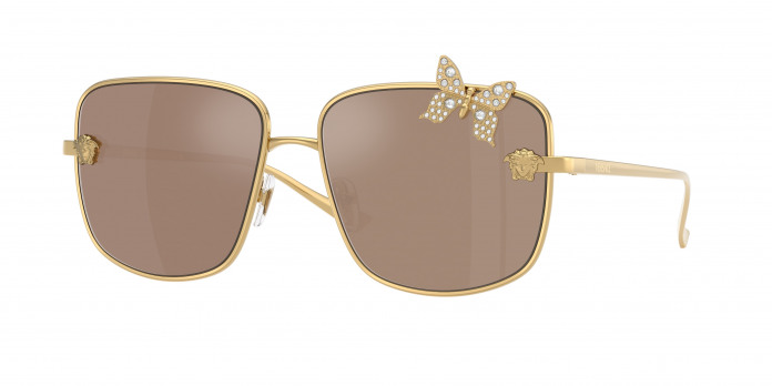 Versace  VE2282 K0030W Gold Plated (Clear Mirror Real Rose Gold)