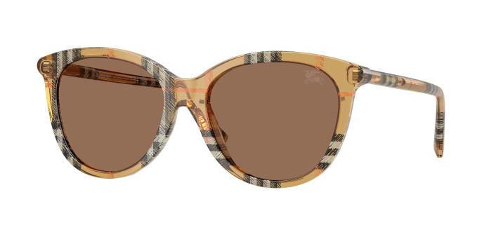 Burberry BE4455 416373 Check Sand (Dark Brown)