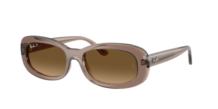 Ray-ban  RB2221 6827M2 Transparent Beige Polarized (Gradient Brown Polarized)