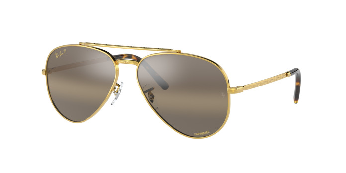 Ray-ban New Aviator RB3625 9196G5 Gold Polarized (Polar Clear Gradient Dark Brown)