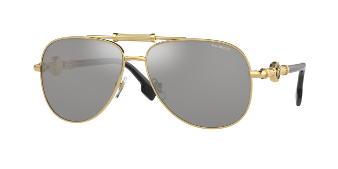 Versace VE2236 1002Z3 Gold Polarized (Polar Grey Mirror Silver)