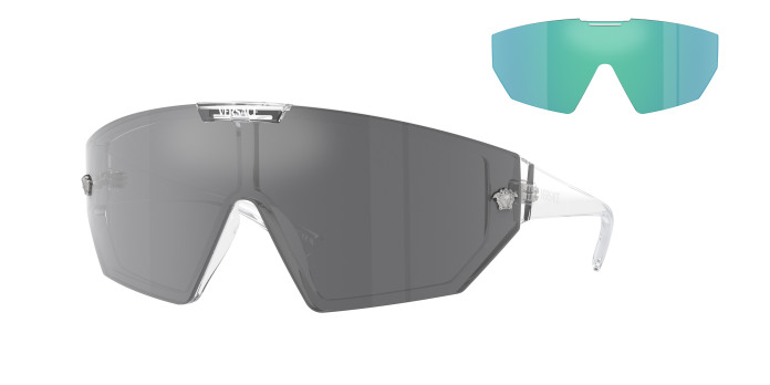 Versace  VE4461 148/6V Crystal (Grey Mirror Black/Mirror Blue Violet)