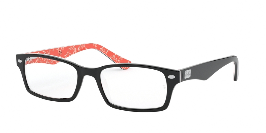 rayban_vista_0rx5206_top_black_on_texture_red