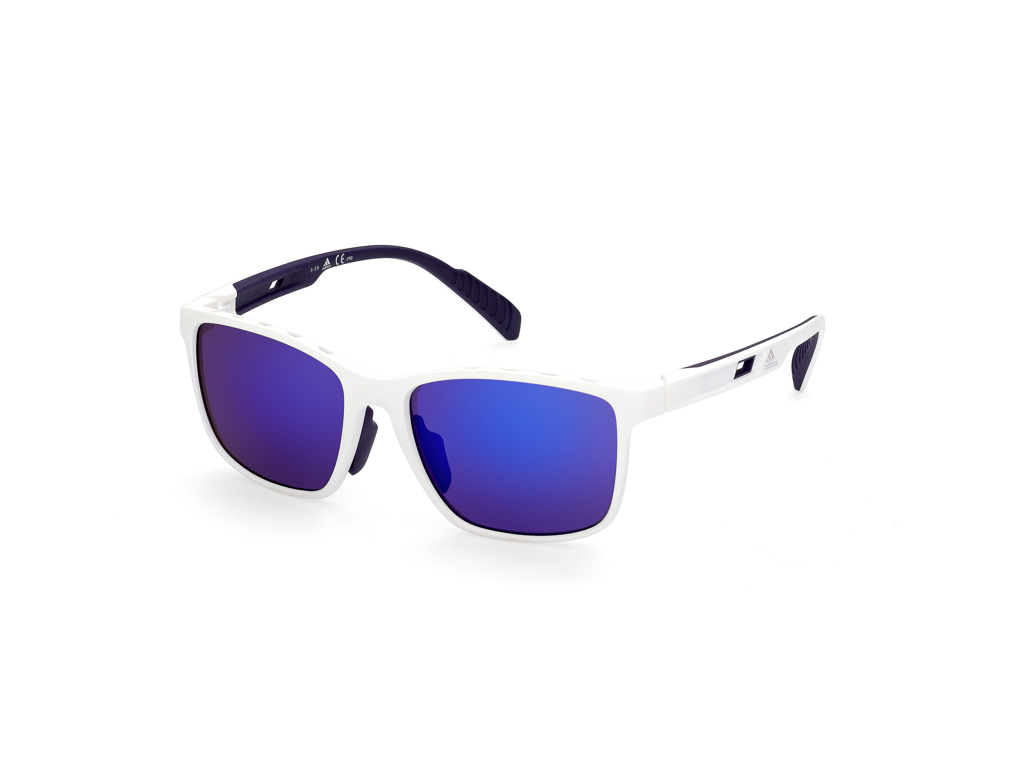 Oakley sunglasses white frame blue lens discount