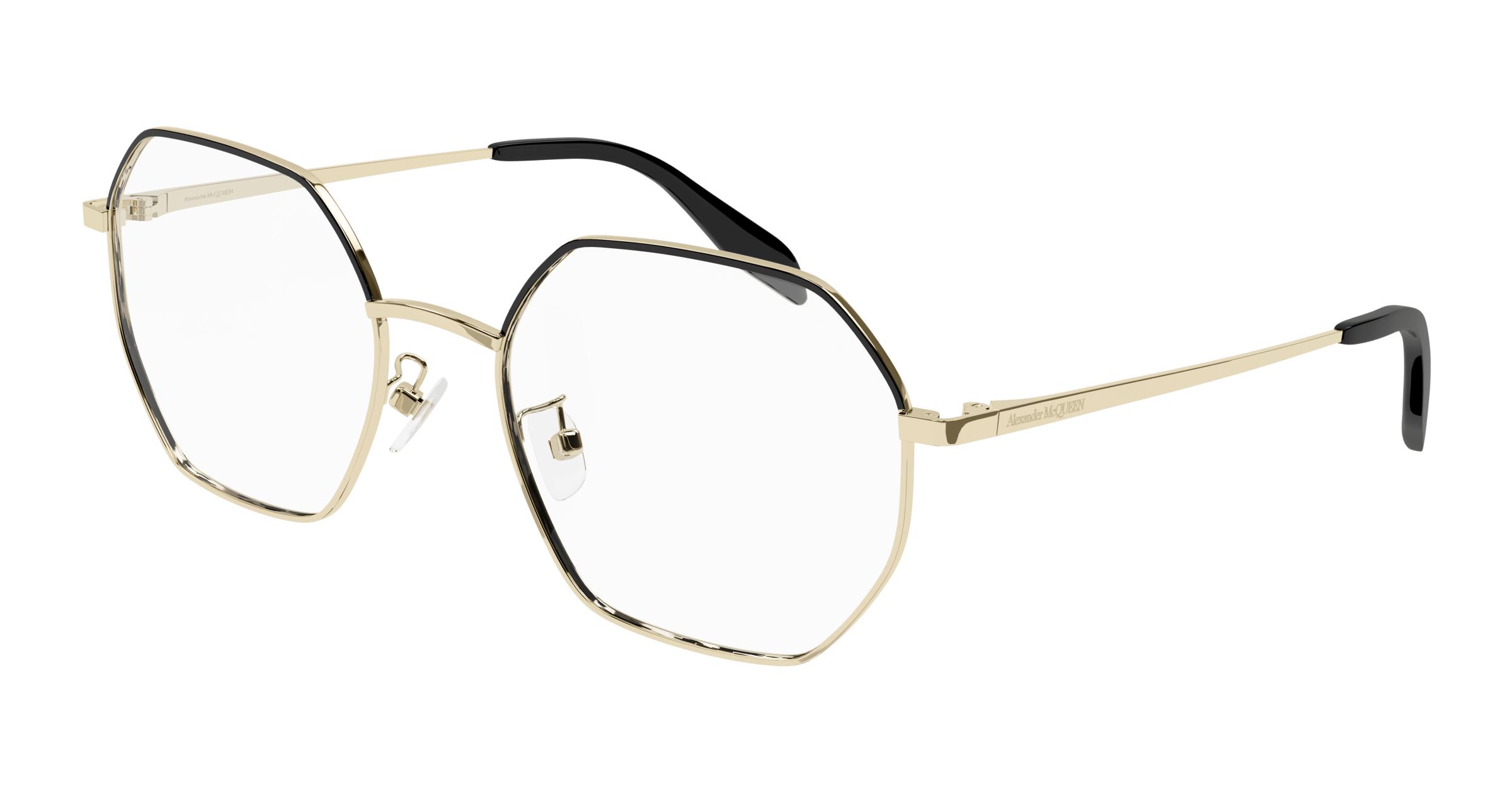 Buy Alexander McQueen Am0338o 001 Gold 001 prescription Glasses