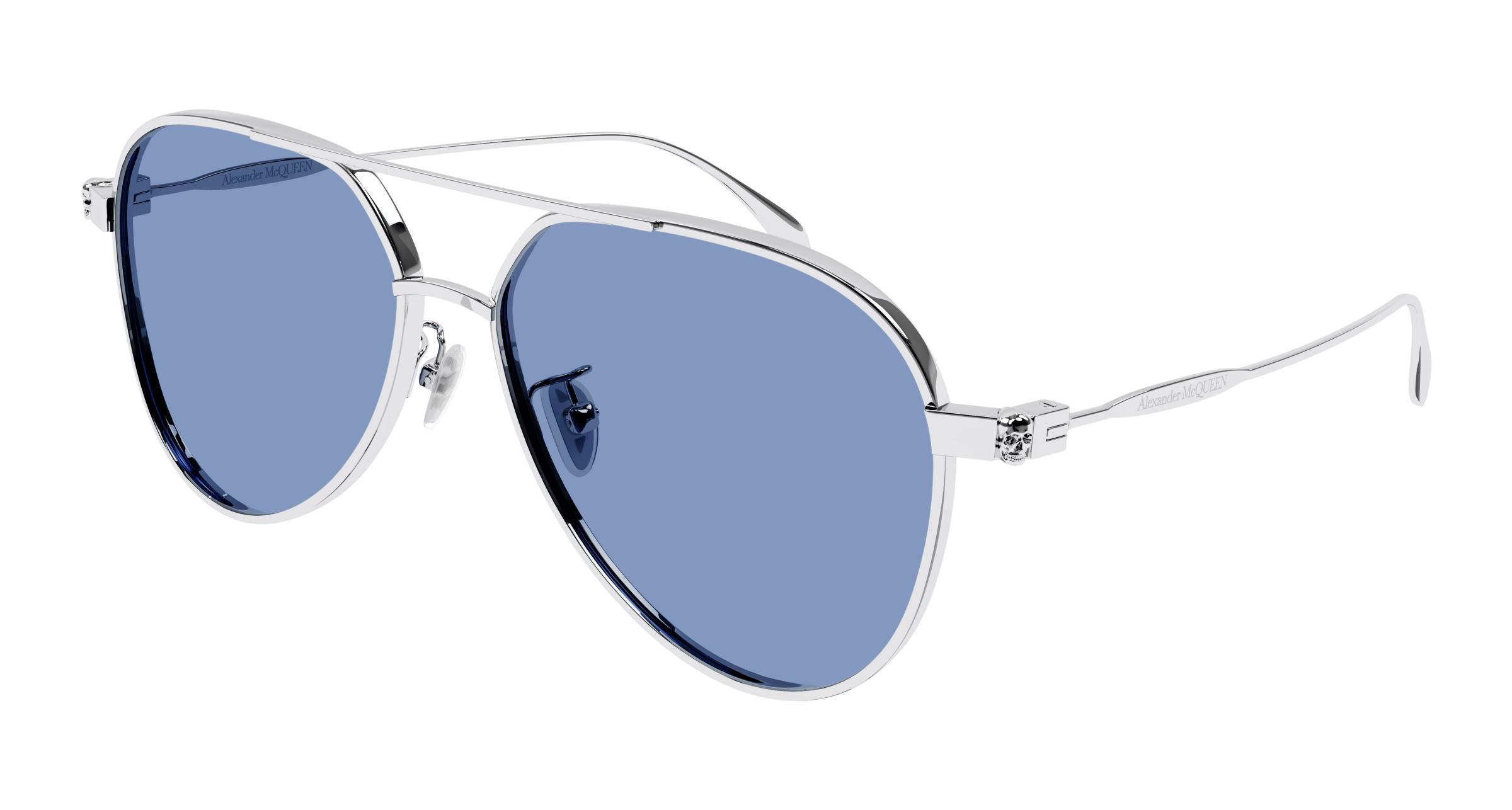 Buy Alexander McQueen Am0373s 003 Silver (003) prescription Sunglasses