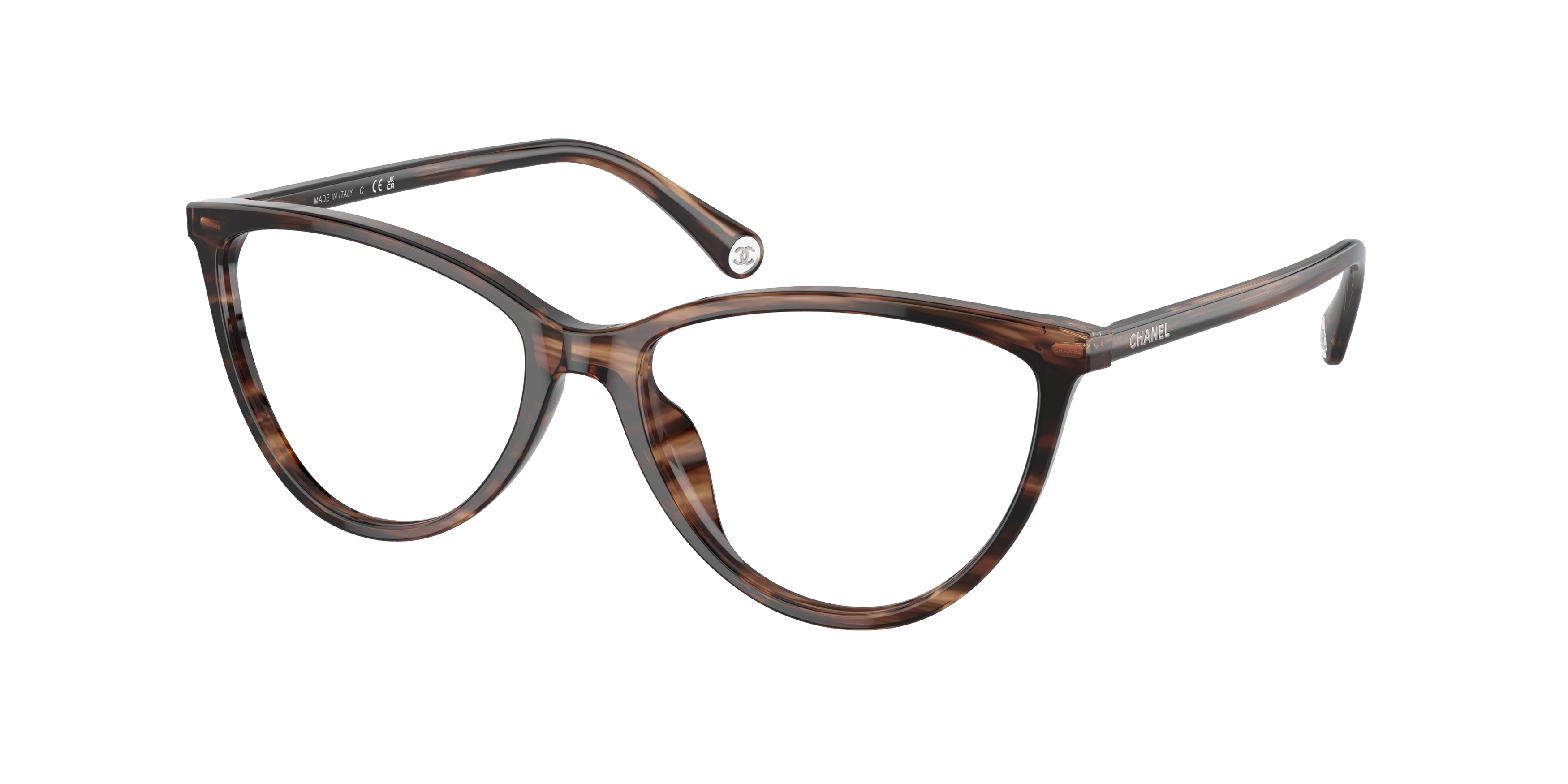 Chanel CH3470U Eyeglasses in Brown & Yellow Colour