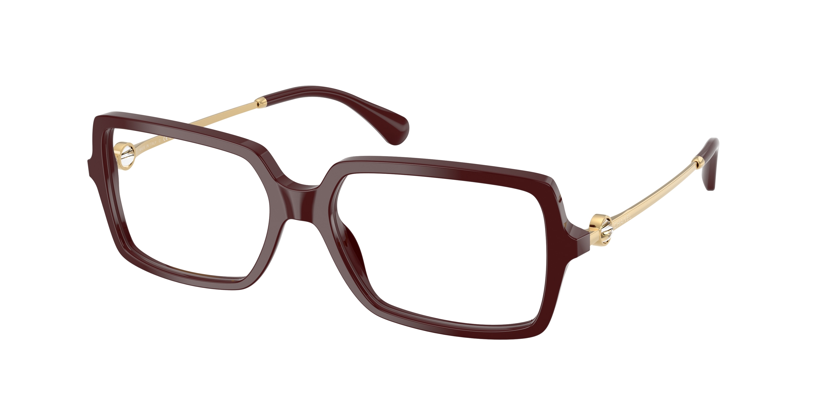 CHANEL 筆立 CHANEL 3221-Q C.501 53-15 135 Beige Leather Glasses Frames