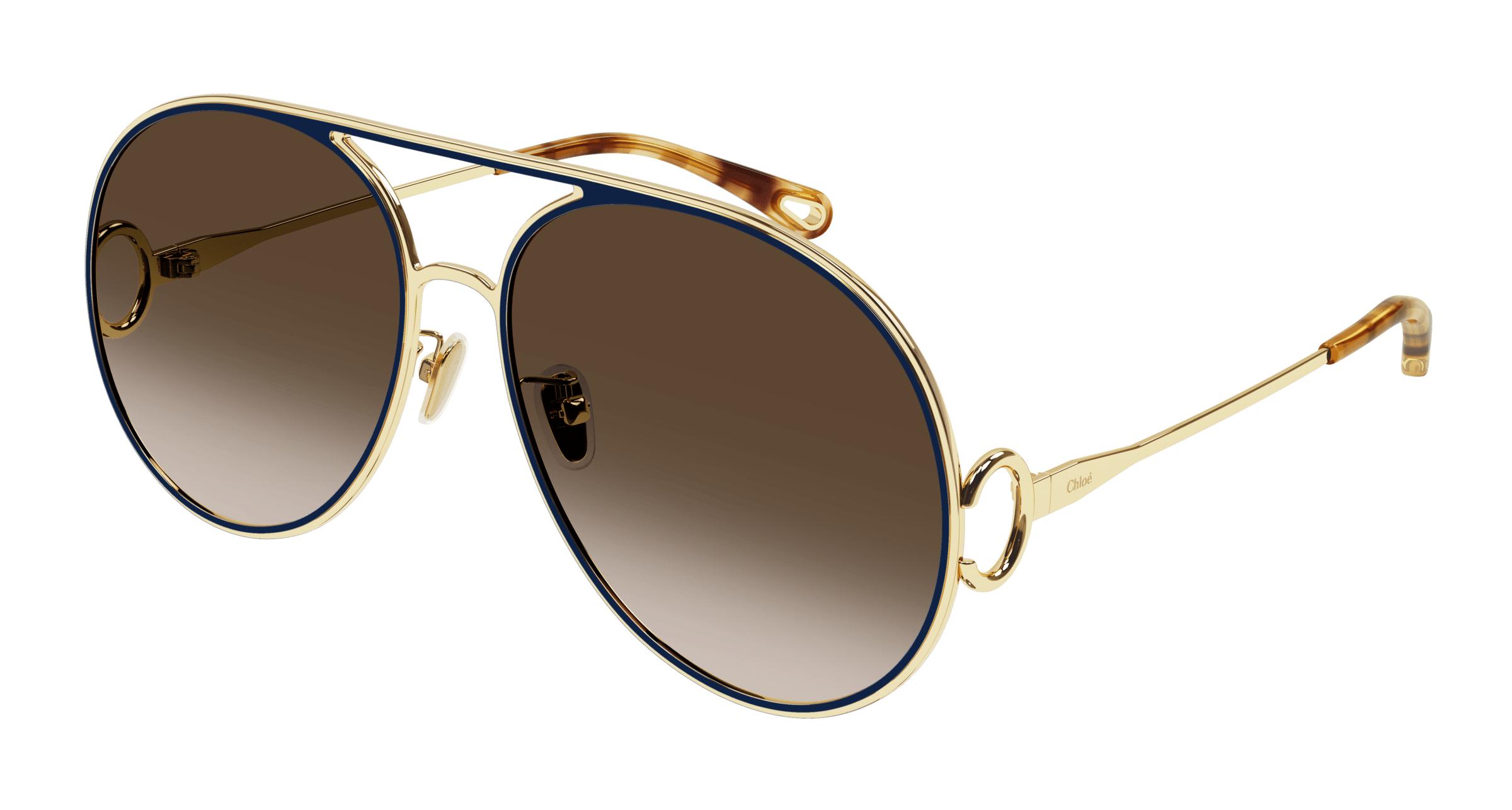 Chloé gold aviator optical glasses clearance