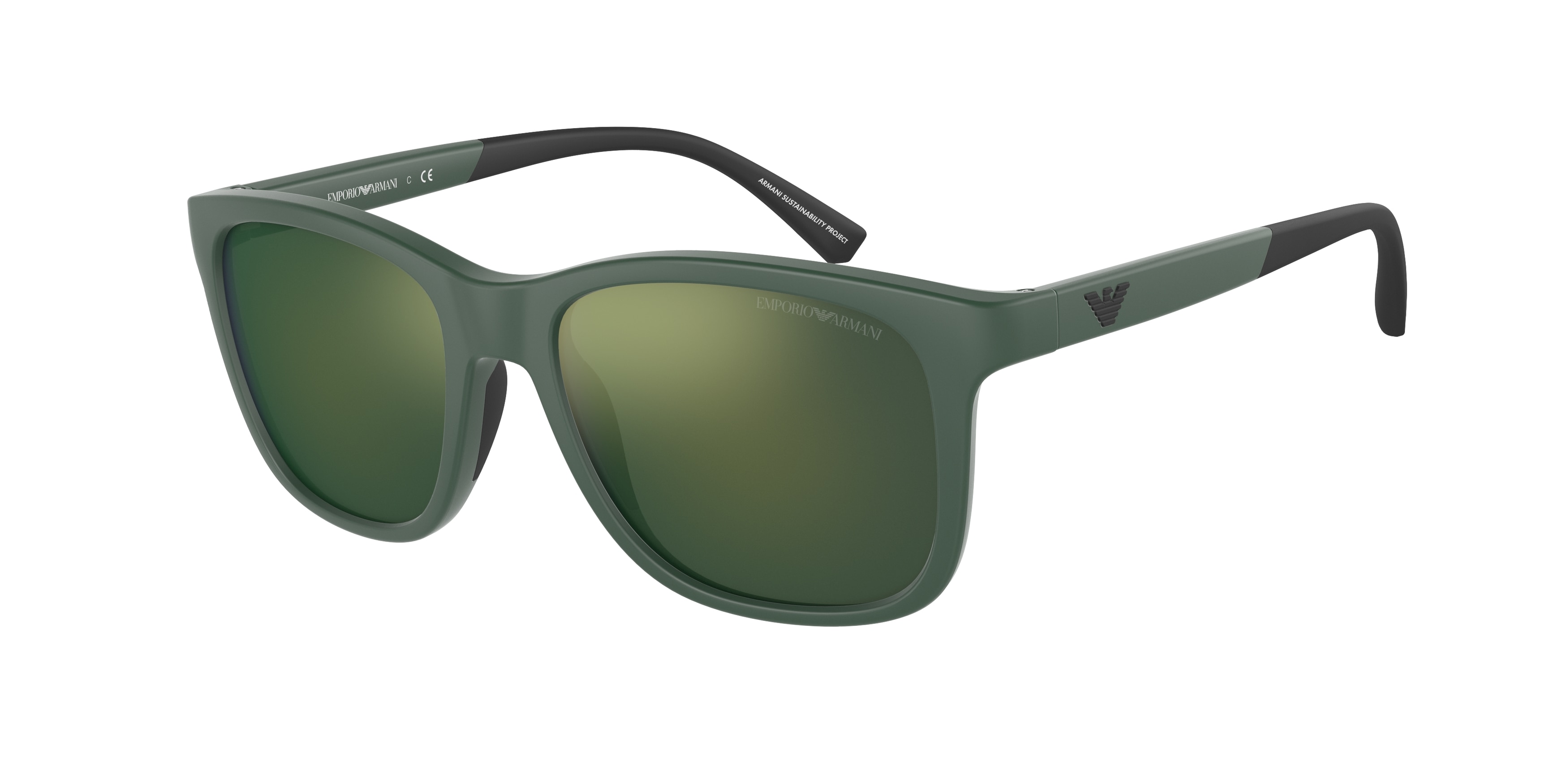 Emporio armani green sales sunglasses