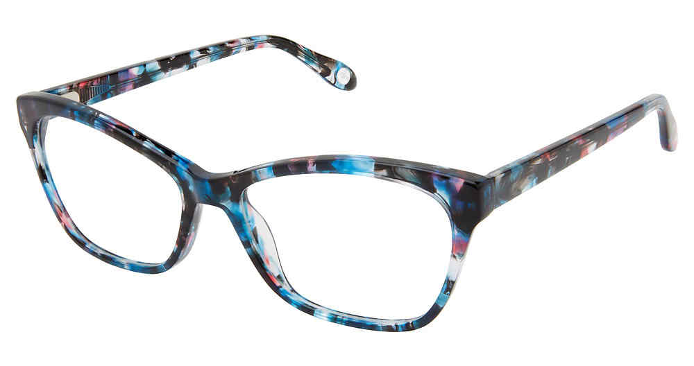 Fysh F 3672 Eyeglasses S401 Blue Confetti Women Cat Eye