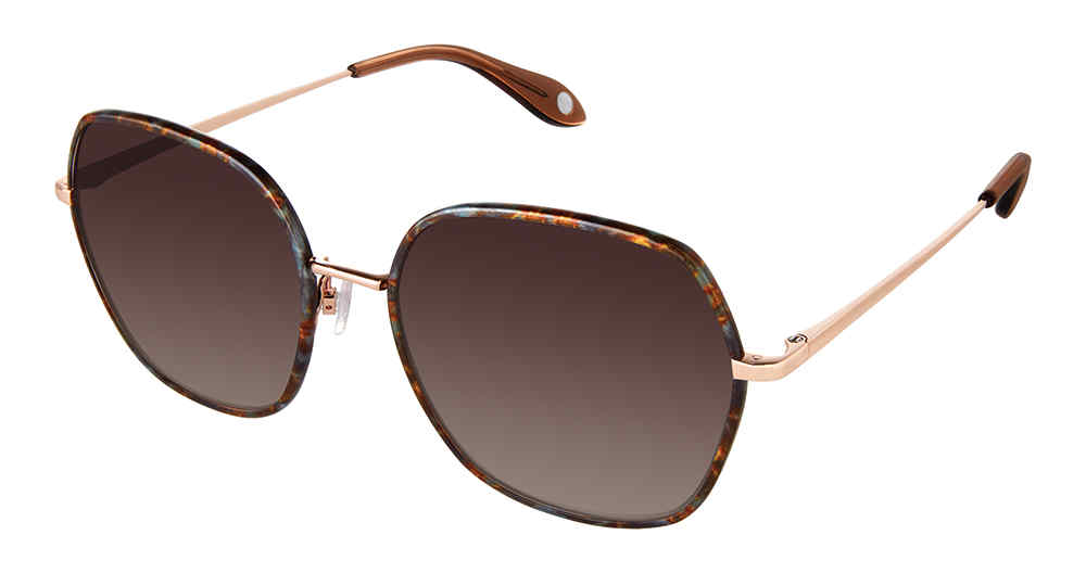 Fysh UK F 2099 Metal Ladies Sunglasses S202 COPPER Rose Gold