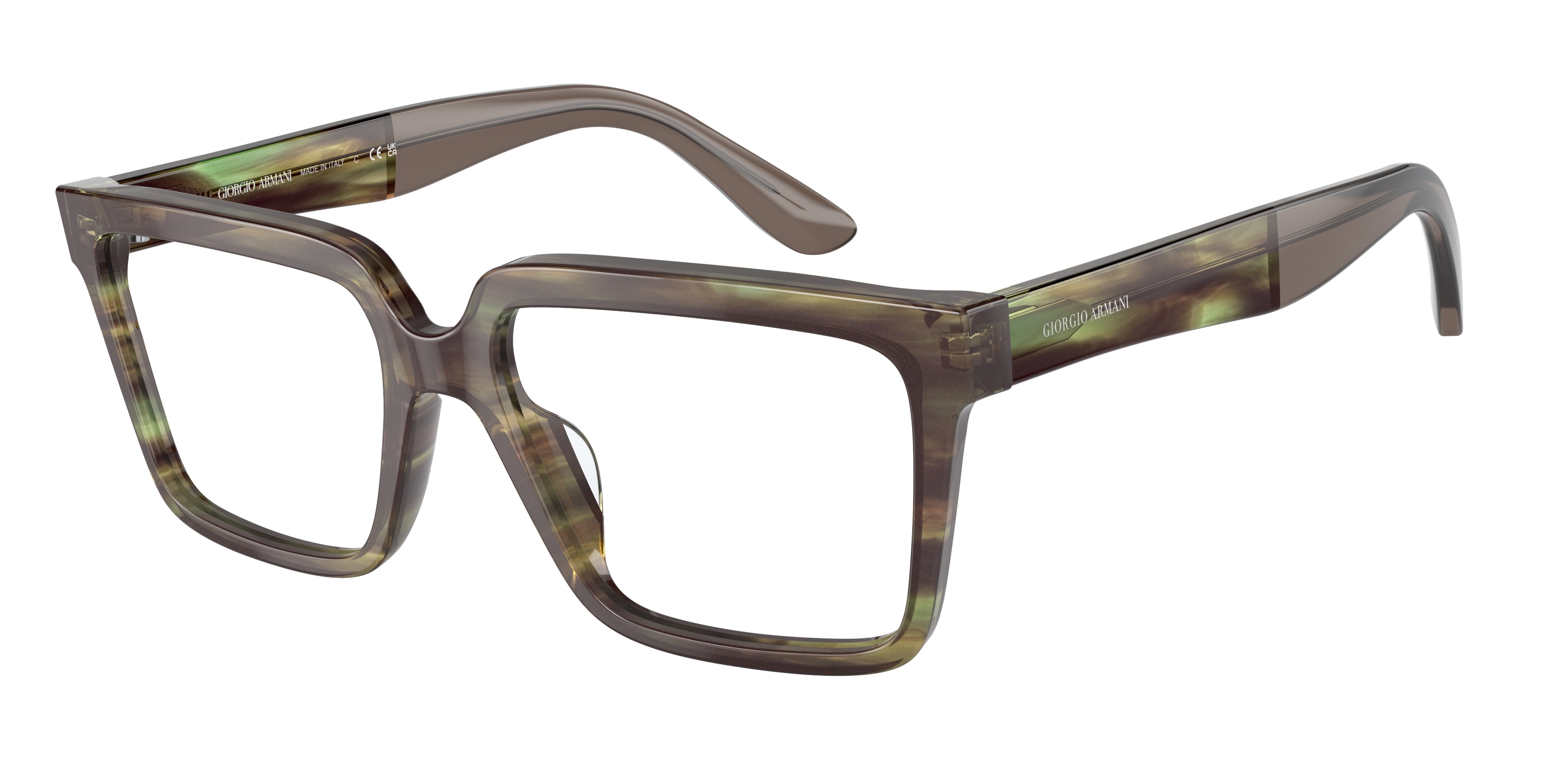 Giorgio Armani AR7074 Eyeglasses 5562 Matte Striped Light Brown