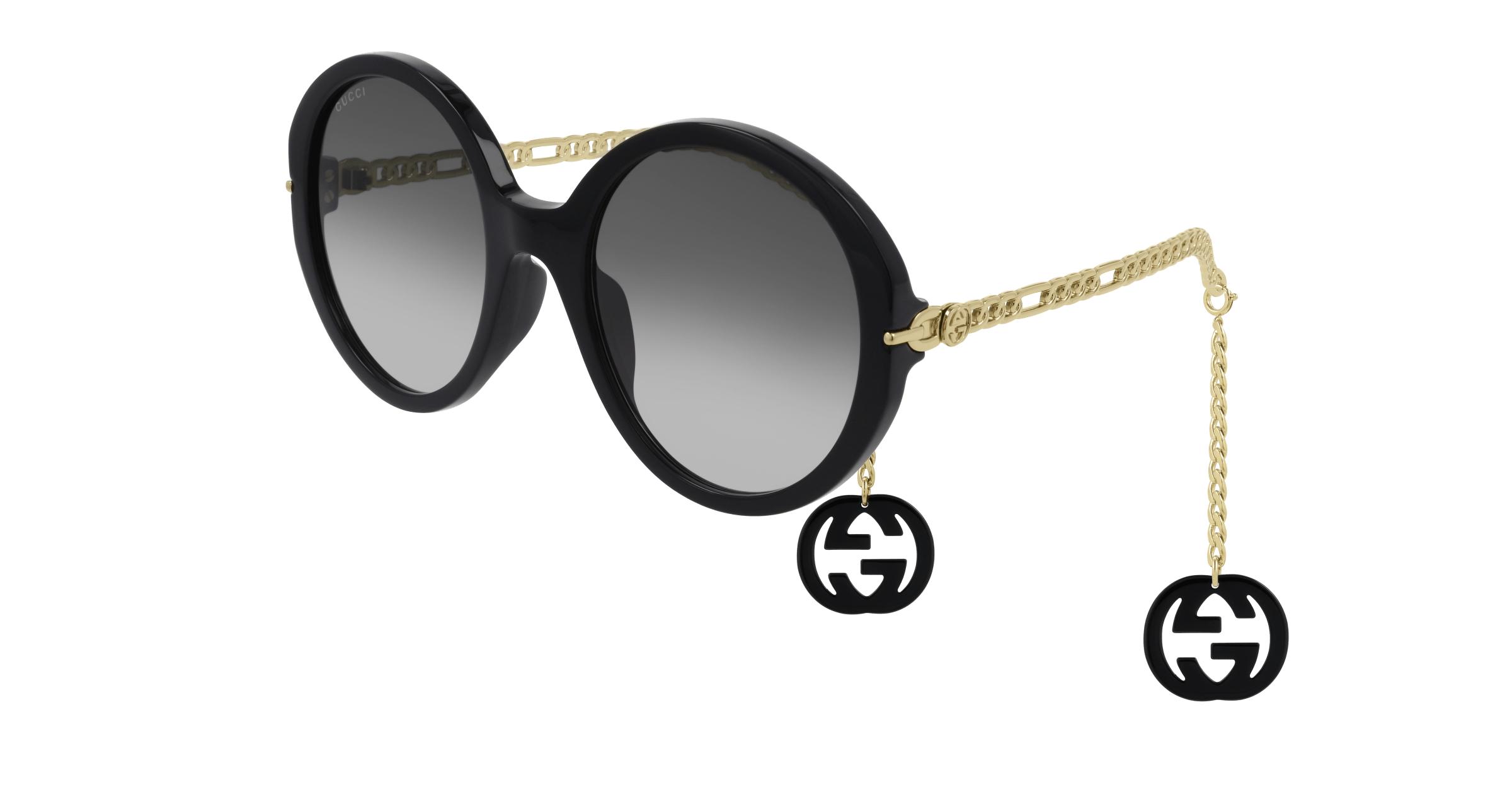 Buy Gucci Gg0726s 001 Black (001) prescription Sunglasses