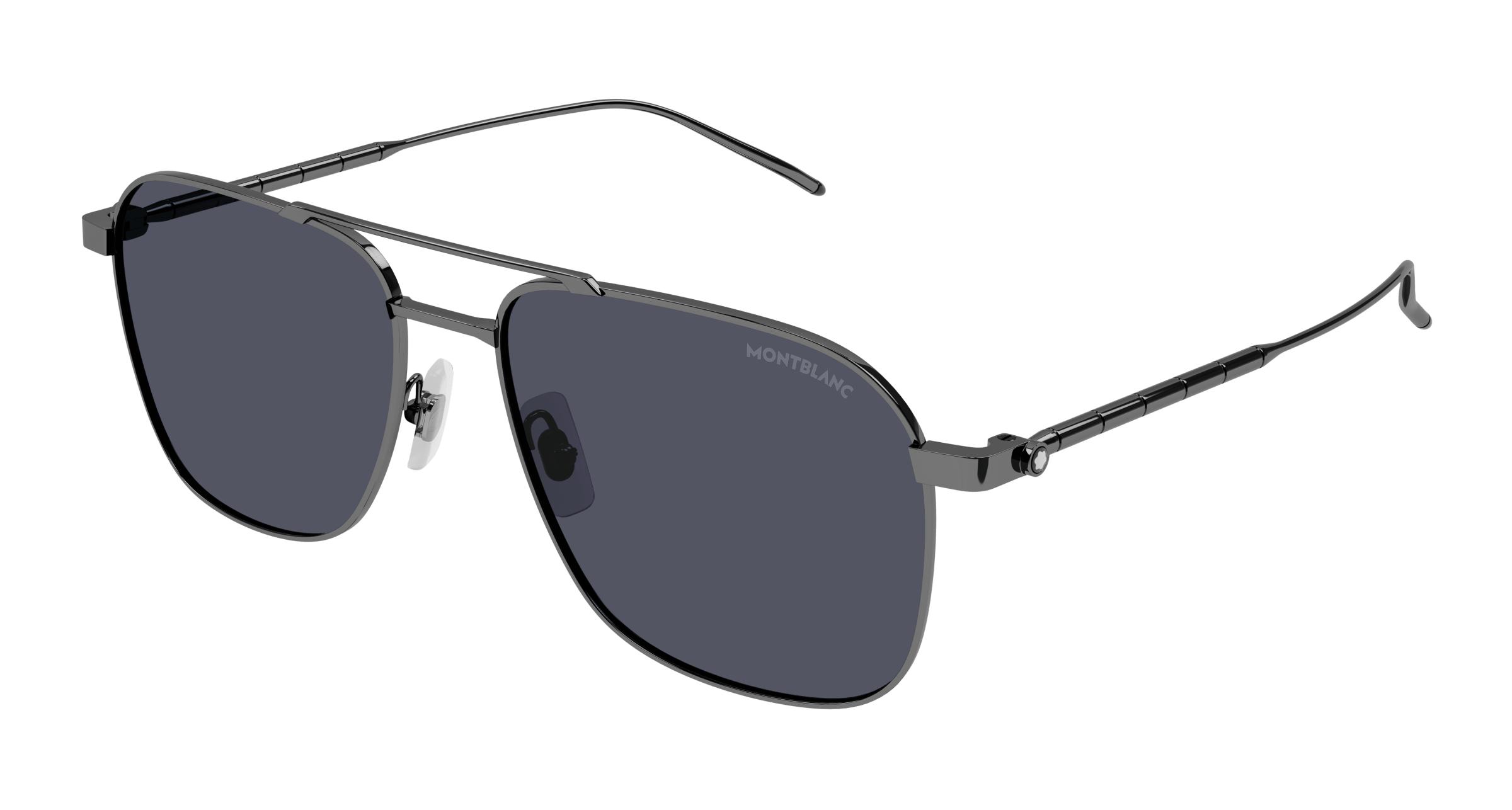 Buy Montblanc Mb0214s 008 Gunmetal (008) prescription Sunglasses