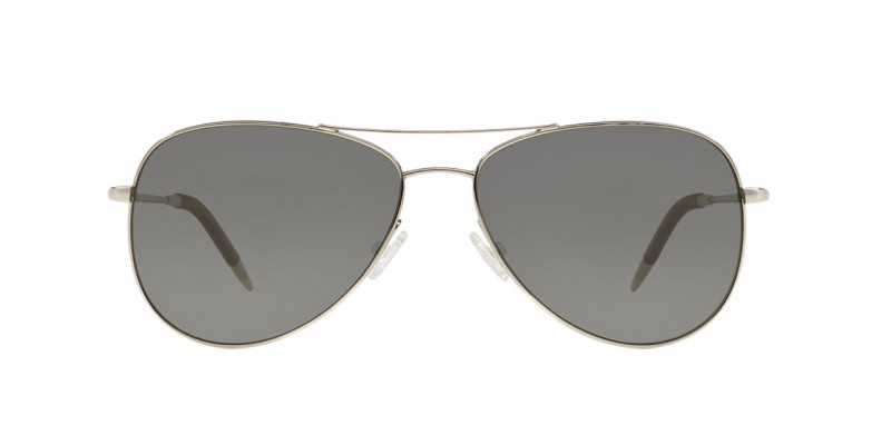 Oliver Peoples Kannon Sunglasses Silver Gray Polarized OV1191S 5036K8 59-15-140