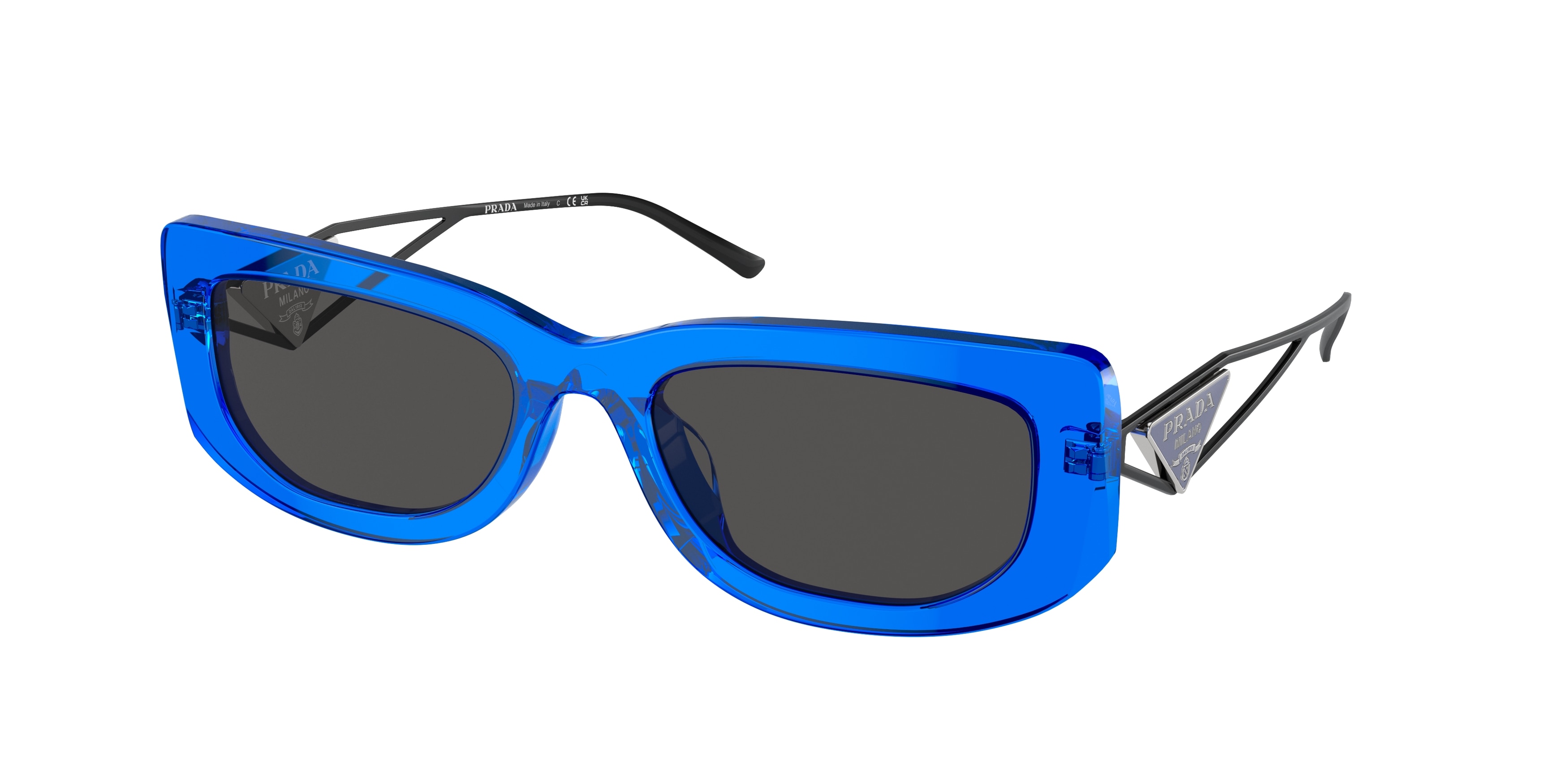 Prada Eyewear logo-plaque rectangular-frame Sunglasses - Farfetch