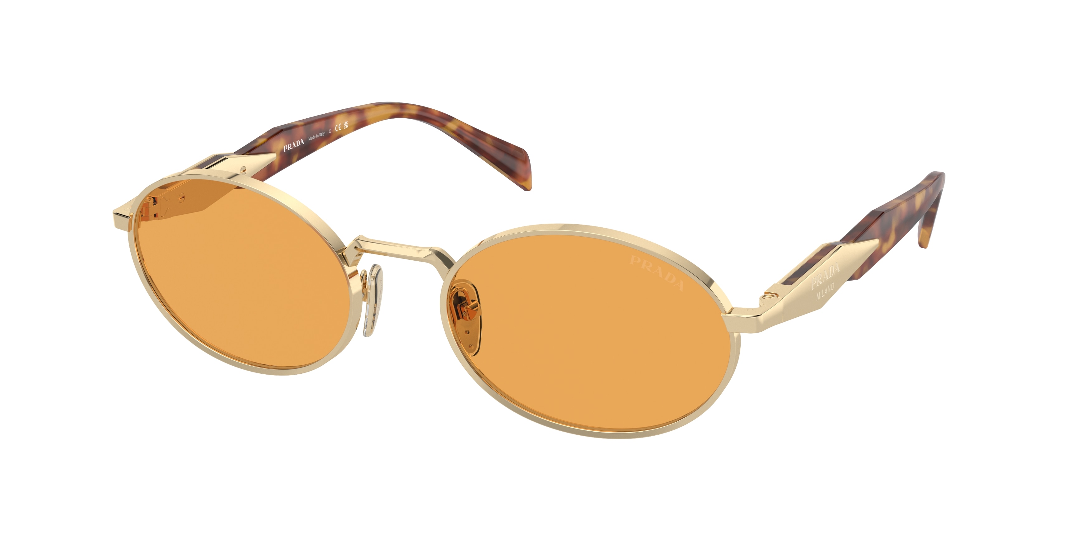 Prada gold glasses hot sale