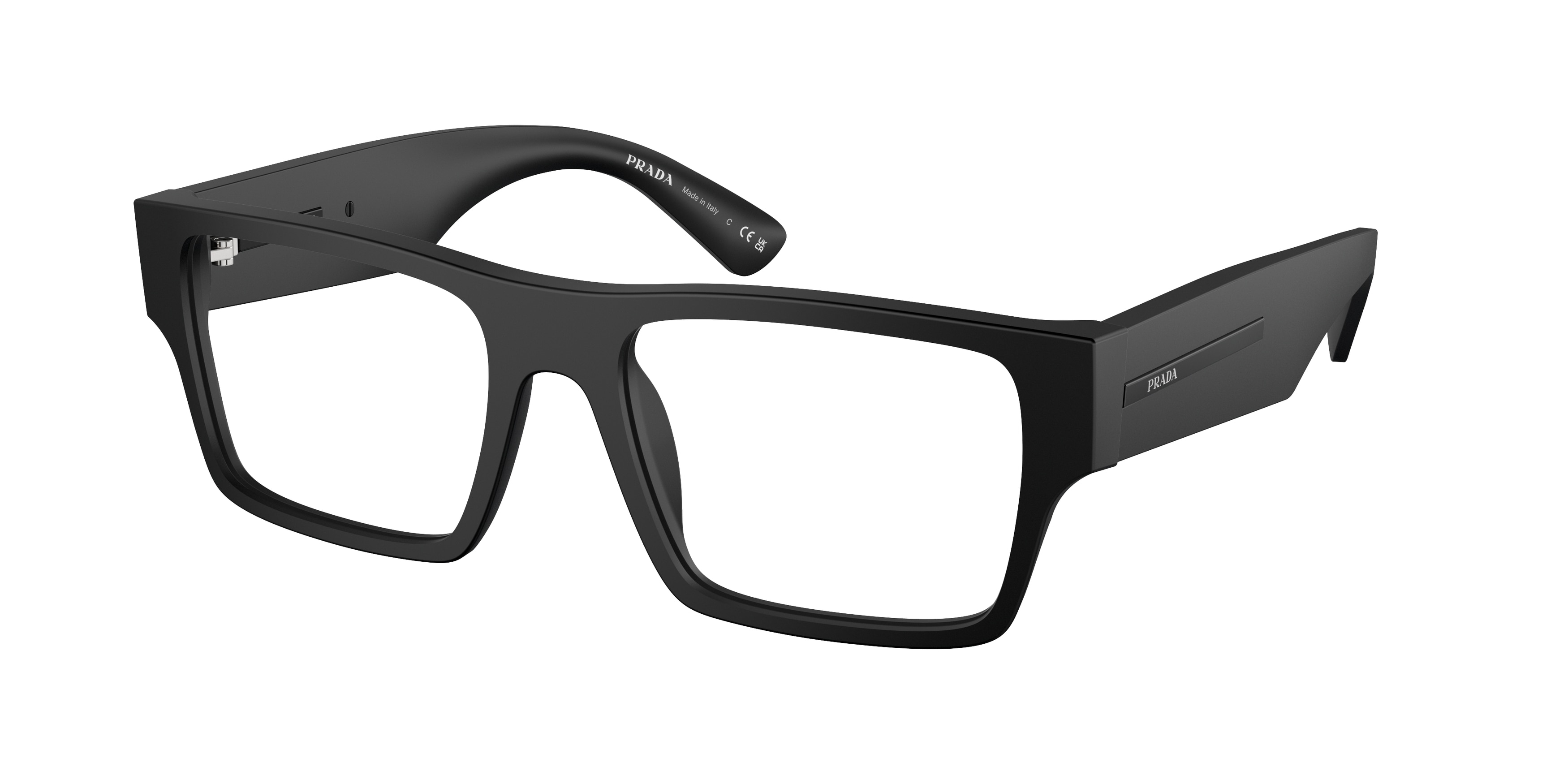 Prada matte black eyeglasses top