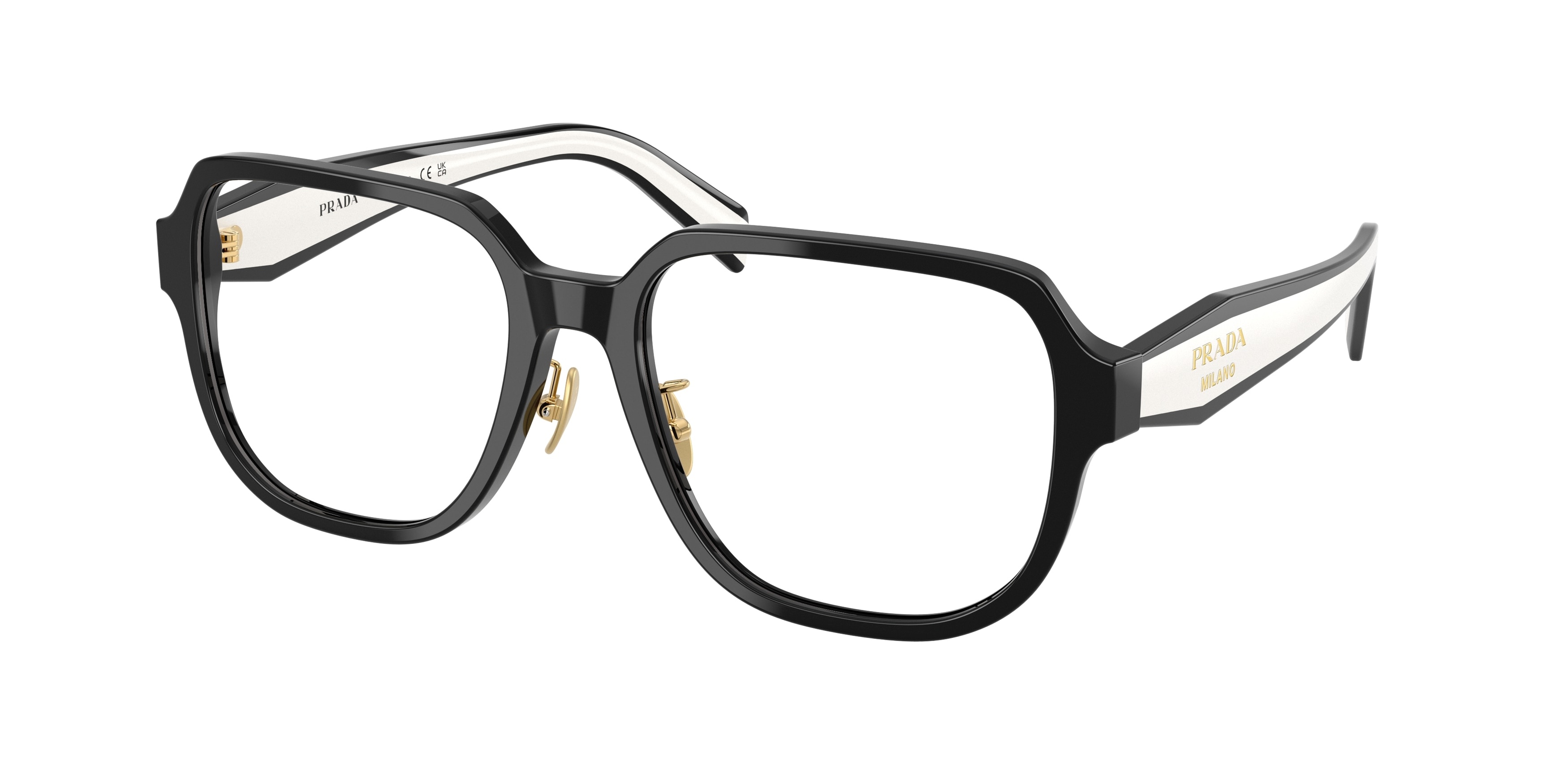 Prada black and gold glasses online